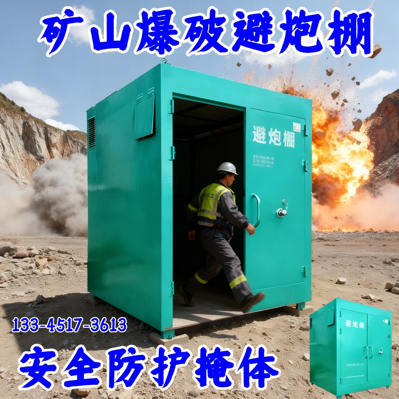 2-3 Open-Air Explosion-Proof Turning Cannon Shed Mining Shelter Room Explosion-Proof Coverage Safe Whole House Removable Turning House