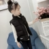 Áo xuống cho trẻ em cotton dày lên trong không khí trong mùa thu lớn và mùa đông vest vai cô gái vest mùa đông áo dài mẫu áo len gile trẻ em  Áo ghi lê