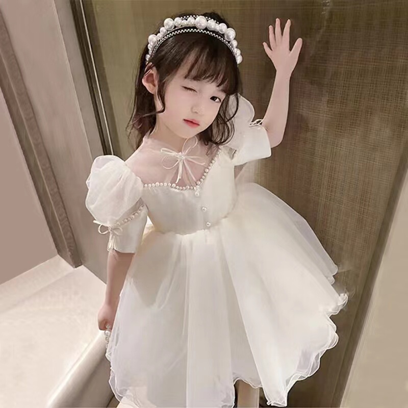 Girls' Princess Dress Summer Dress 2026 New Style Kidsren's Fashionable Dress Puffy Skirt Girl Baby Summer Dress