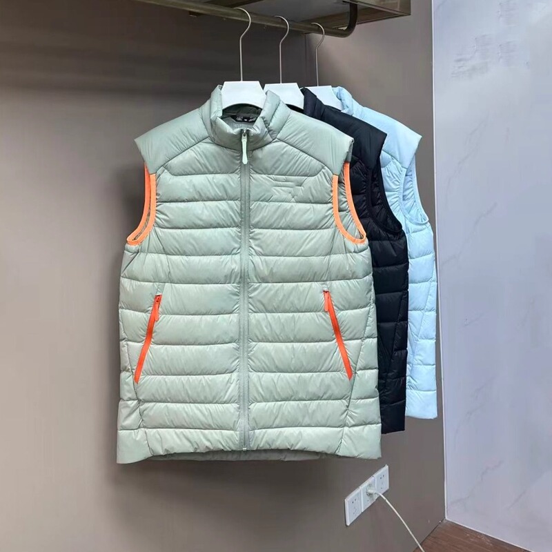 Niaojia down Vest Unisex Winter New Model Cerium Outdoor Goose down Warm Stand Collar Ribbed Vest Niaojia down Vest Unisex Winter New Model Cerium Outdoor Goose down Warm Stand Collar Ribbed Vest