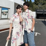 Парная одежда для влюбленных, небольшая дизайнерская летняя одежда, ципао, платье, юбка, китайский стиль, тренд сезона, светлый стиль