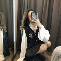 College wind suit 2021 autumn Korean version Hepburn wind two-piece suit Foreign style Xiaoxiang socialite wind pleated skirt suit tide