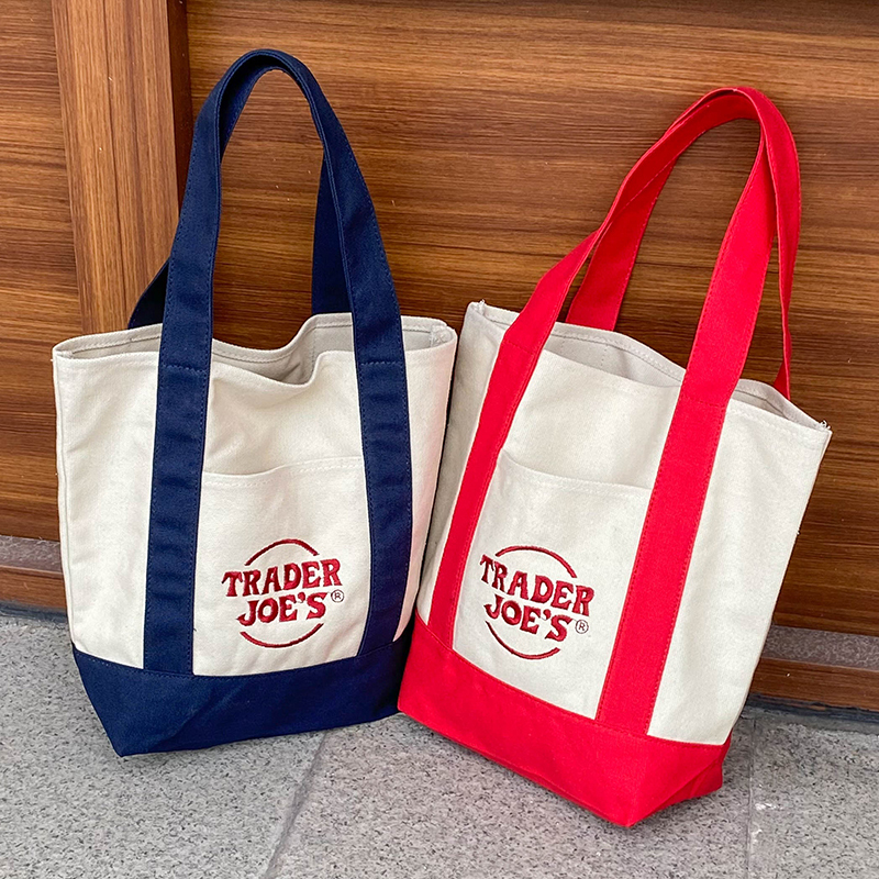 American LAOSHU Trader Joe's Fashionable Large-Capacity Canvas Shopping Bag, Handbag, Shoulder Bag, Tote Bag American LAOSHU Trader Joe's Fashionable Large-Capacity Canvas Shopping Bag, Handbag, Shoulder Bag, Tote Bag