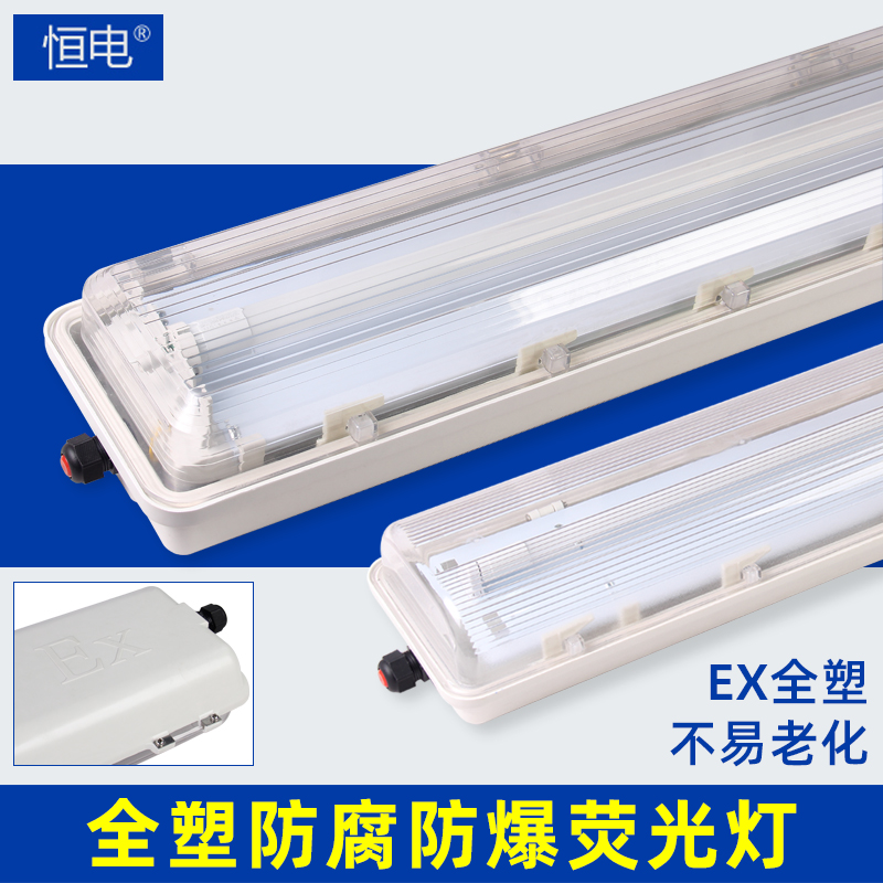 EX Full plastic waterproof anti - corrosion and anti - explosion lamp 1 2 m T8 fluorescent bracket medical chemical laboratory industrial lamp