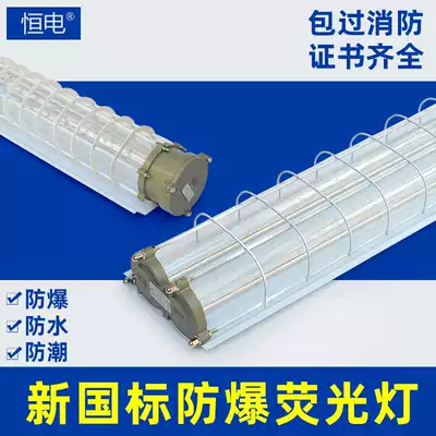 EX national standard LED explosion-proof lamp 1 2 meters single and double tube 40W with cover T8 full set of chemical factory paint room explosion-proof lamps and lanterns