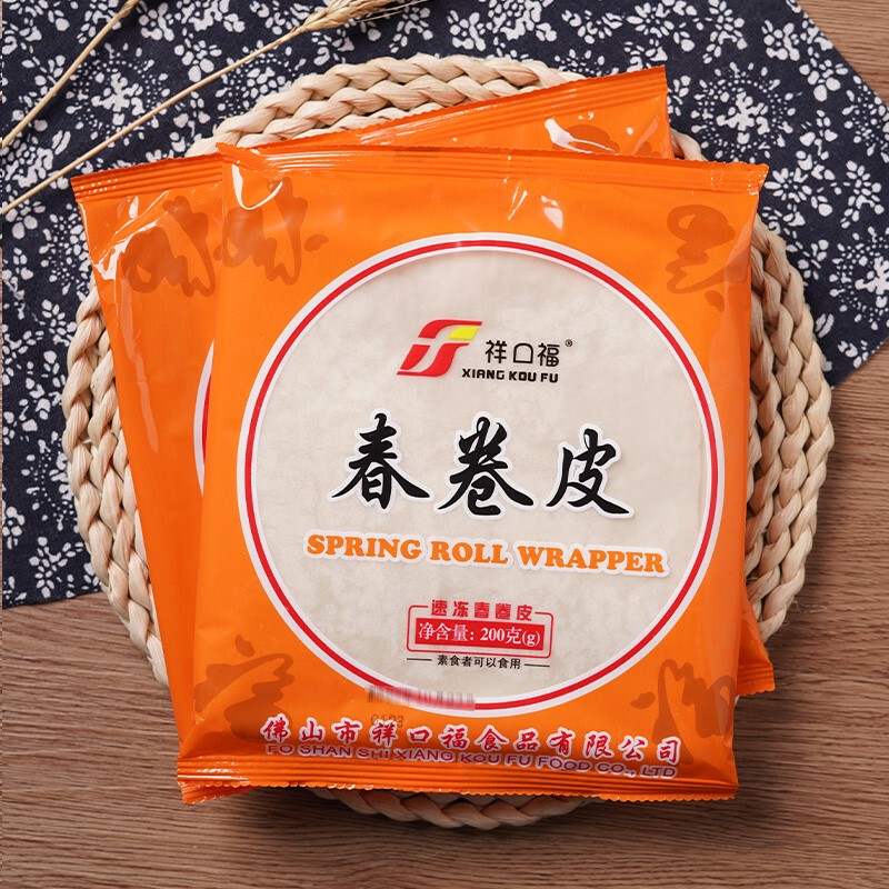 Xiangkoufuchun Spring Roll Wrappers, Thin Pancake Wrappers for Home Use, Fried Snacks, Handmade Pancake Wrappers, Semi-Finished Oily Spring Roll Wrappers for Commercial Use Xiangkoufuchun Spring Roll Wrappers, Thin Pancake Wrappers for Home Use, Fried Snacks, Handmade Pancake Wrappers, Semi-Finished Oily Spring Roll Wrappers for Commercial Use