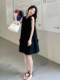 Black Sleeveless Tank Dress for Women, Summer 2025 New Style, French Elegant, High-End, Rich Lady Style, Miu Style A-Line Dress