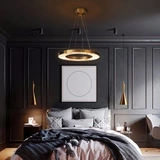 Современная и минималистичная люстра для гостиной, хрустальное дизайнерское кольцо, светильник, легкий роскошный стиль