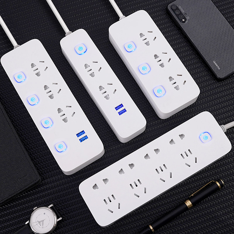 Home Plugboard With Long Line Drag Extension Cord Multifunction Socket Panel Porous Usb Inserts Multi-Position Platoon Inserts