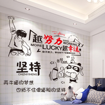 Bedroom bedside background wallpaper self-adhesive inspirational wall stickers dormitory renovation wall decoration stickers creative wall stickers