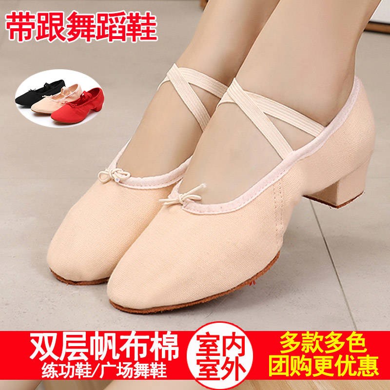 Thắt lưng với giày khiêu vũ, giày giáo viên, múa ba lê nữ, đế mềm, có nhào lộn, giày yoga, giày khiêu vũ cơ thể - Khiêu vũ / Thể dục nhịp điệu / Thể dục dụng cụ giày khiêu vũ nữ