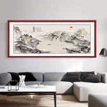 Seine Baichuan State painting landscape painting Living room Office Decoration hanging painting Poly Treasure Basin Poly-treasure Scenery Picture Cross Section Giuza