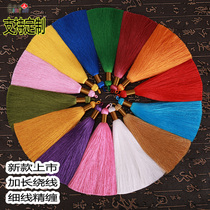 Handmade spike gold wire with ring rayon boutique tassel hanging ear Chinese knot accessories pendant car hanger