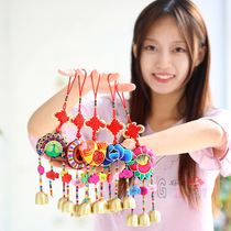 Ethnic style hanging embroidery sachet features Chinese Wind Bell wind bell small pendant Chinese knot small gift