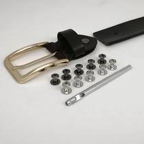Pin buckle belt screw hole punch belt buckle head cross rivet trouser belt fixed connection leather DIY accessories