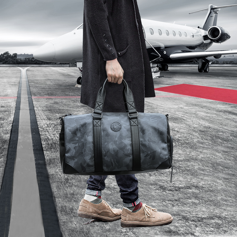 Travel Bag for Men, Large Capacity Camouflage Trendy Brand Gym Bag, Business Trip Short-Distance Luggage Bag, Single Shoulder Crossbody Bag