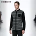 DIDIBOY quầy đích thực áo len nam in nối đứng cổ áo cardigan kinh doanh bình thường áo len áo len quần bò nam đẹp Áo len