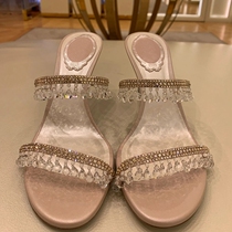 Its too beautiful a fairy wind to take a good look at the 2022 new one with water drill RC Toes Fine Heel High Heel Sandal