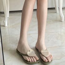 Fashion minimalist Little crowdsourced look good and good wearing 2022 new loving clip toe flat non-slip herringbone drag