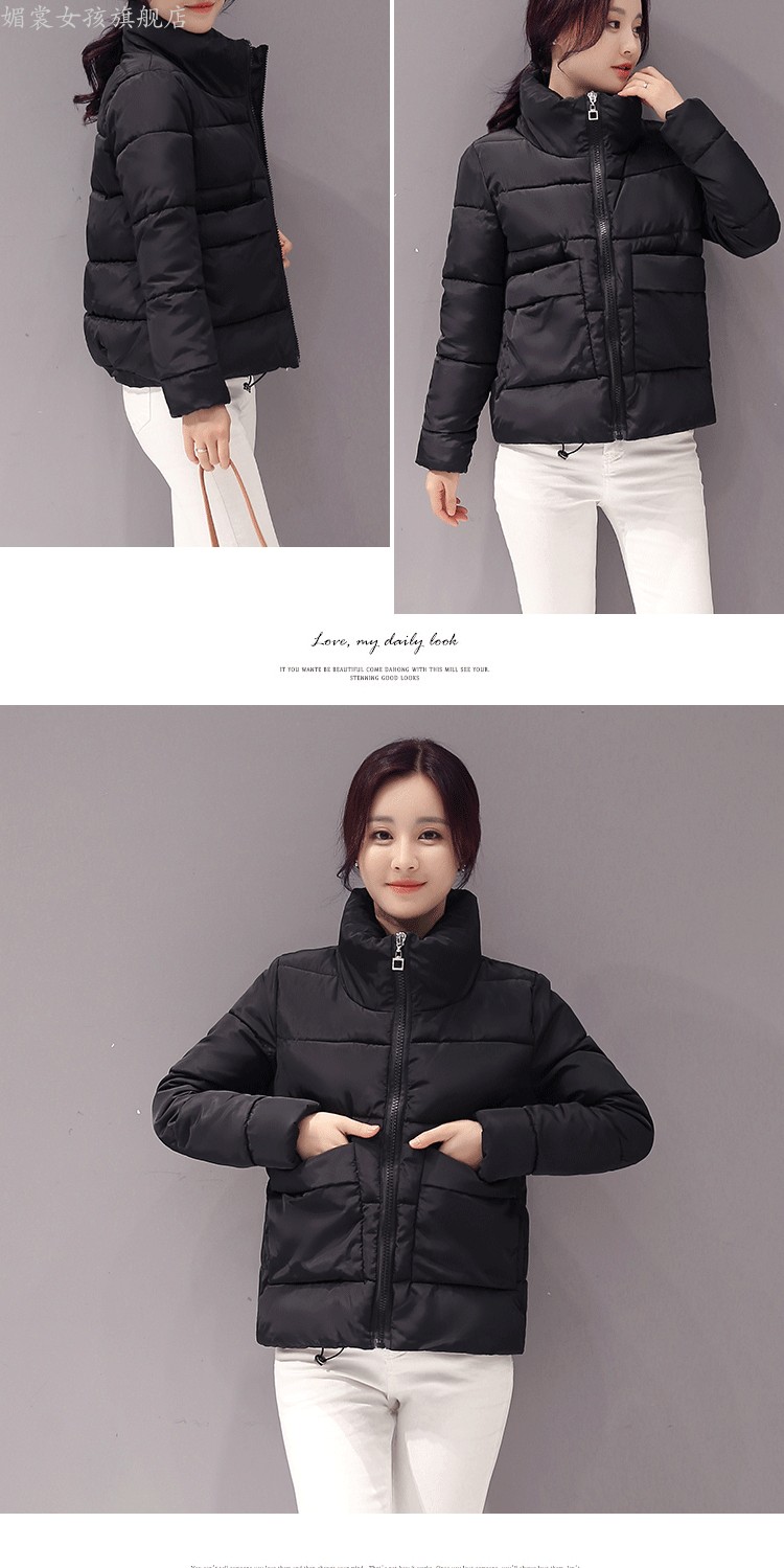 Cotton nữ 2018 phiên bản Hàn Quốc mới của áo khoác mùa đông Áo khoác cotton nhỏ nữ ngắn xuống đệm bông bánh mì mùa đông nữ áo khoác phao nữ
