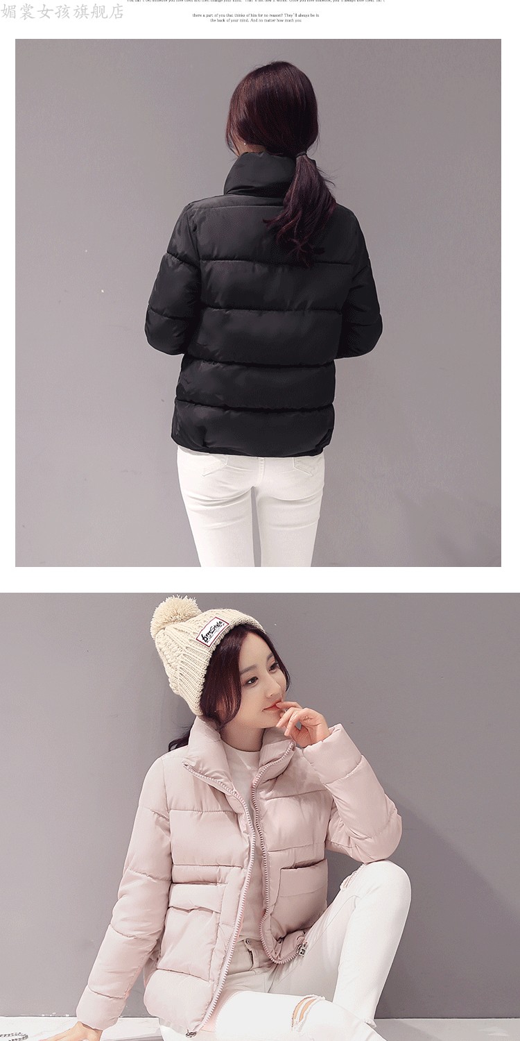 Cotton nữ 2018 phiên bản Hàn Quốc mới của áo khoác mùa đông Áo khoác cotton nhỏ nữ ngắn xuống đệm bông bánh mì mùa đông nữ áo khoác phao nữ