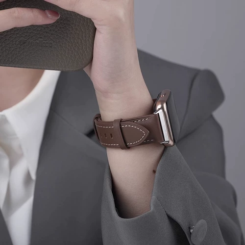 Часы, демисезонный ремешок для часов подходит для мужчин и женщин, сменный Honor4, дышащий браслет, из натуральной кожи, премиум класс, 22mm