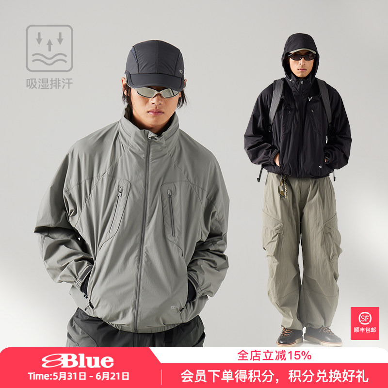 Nothommeblue Geometric Structure Hidden Hood Jacket Moisture-Wicking Breathable Sports Casual Jacket for Men Nothommeblue Geometric Structure Hidden Hood Jacket Moisture-Wicking Breathable Sports Casual Jacket for Men