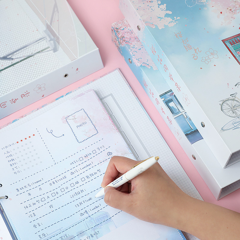 Korean version of fairy cute loose-leaf graduation commemorative book primary school students sixth grade net red trembles with graduation commemorative book