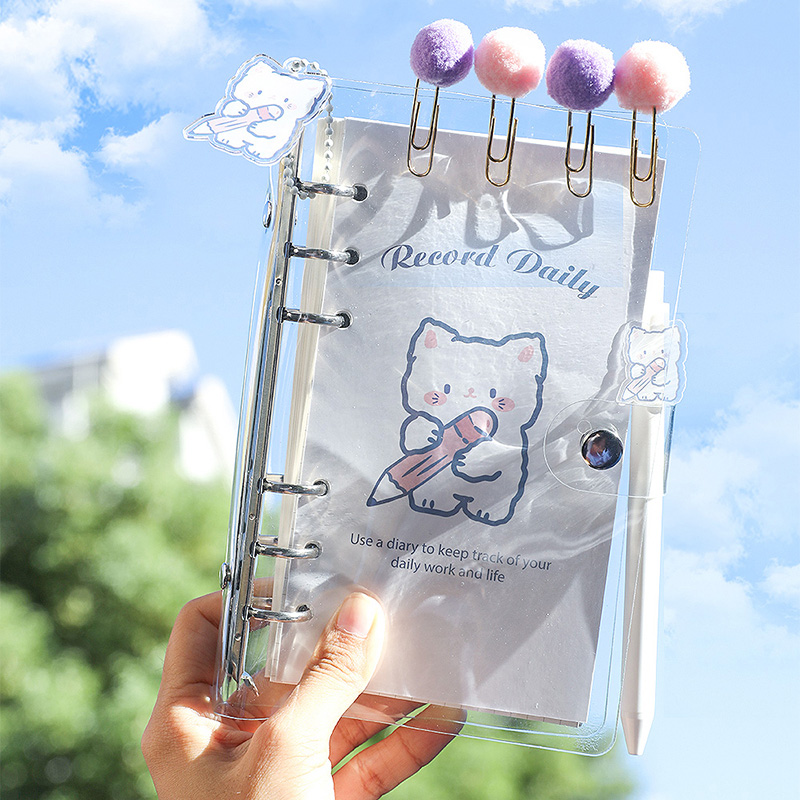 Japan-style Simplicity Joins Wind Live Page Clips Hand books Japan-ROK Art and art refined detachable clasp coil shell Girl Hearts Cute Nets Red Hands Account Small Fairy notebooks Notebook Suit Student Stationery