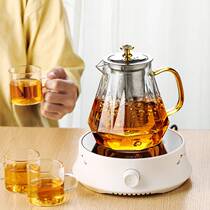 O6AM glass teapot high temperature resistant filter built-in tea water separation flower teapot household electric ceramic stove boiling water teapot