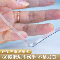 PVC transparent and odorless soft plastic glass table mat cloth tpu beveled crystal board waterproof oil ironing disposable coffee table mat