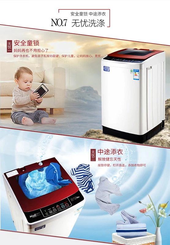 Công suất 7 kg Máy giặt tự động cho thuê bánh xe sóng nhỏ công suất lớn 7kg XQB70-7029 - May giặt máy giặt sấy