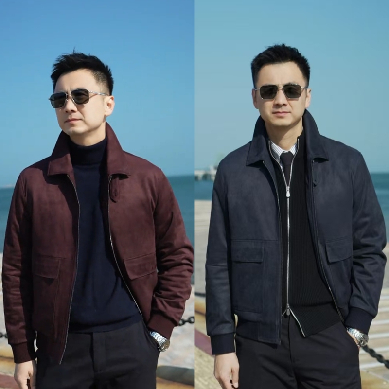 8599 Autumn and Winter Men's New Lapel Jacket, High-Quality, Simple, Light Luxury, Fashionable, Trendy, Casual and Versatile