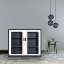 Tongbo to door filing cabinet thickened steel office cabinet big document cabinet gray white color black white 760 high