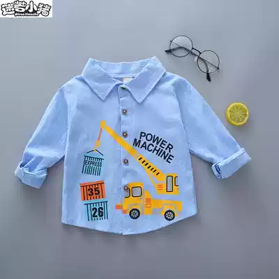 Boys ' clothing 1 spring and Autumn clothing 2 shirt 3 long-sleeved children 4 baby 5 shirt 6 tide 7 years old 9 inch shirt little boy male treasure