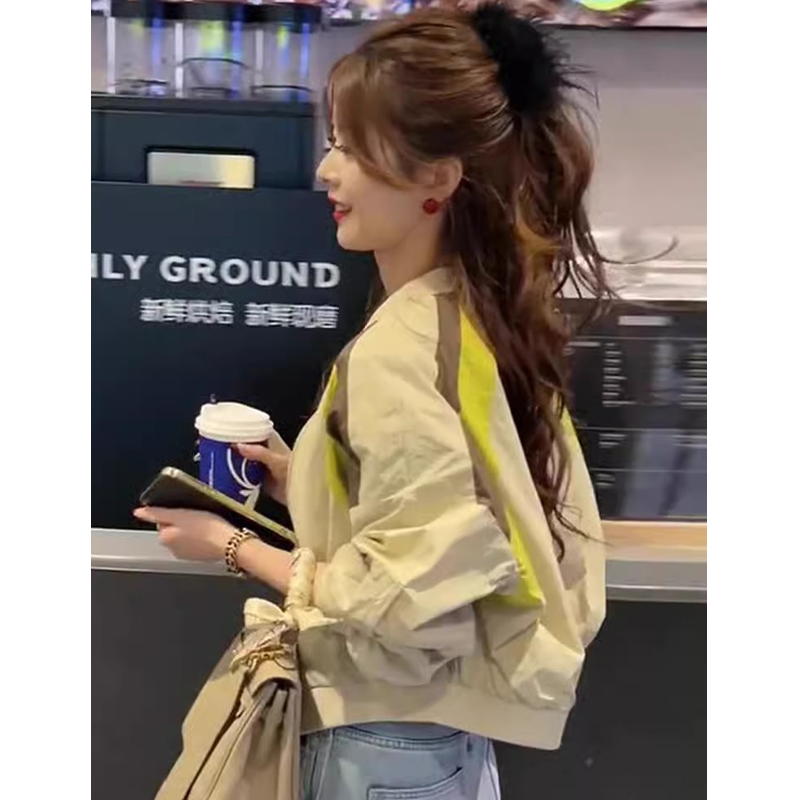 Short Baseball Jacket for Petite Women, New Summer Style, European Fashion, Waist-Cinching, Casual Jacket, Thin Coat