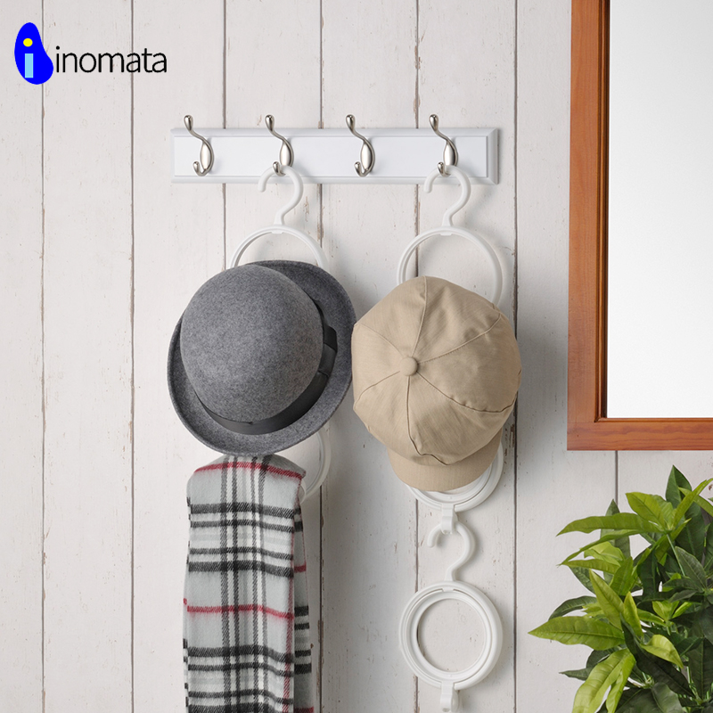 Japan Import hanging hat Home Wall Finishing Wall-mounted Multifunction Shelf Hooks Door Rear Bag Shelving Shelf