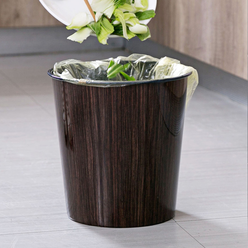 Japan Imports Plastic Round Kitchen Trash Toilet Office Uncovered Basket Basket Waste Cash