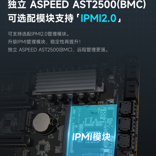 Placa base H12D-8D con medalla de oro del sur de China, procesador AMD EPYC7002/7003 7K62 con servidor BMC
