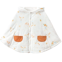 Cute Rabbit Baby Cloak Cotton Clothes Autumn and Winter Baby Outing Windproof Shawl Padded Warm Hooded Cloak Jacket