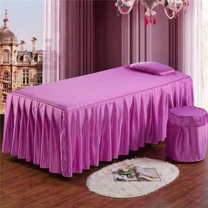 Làm đẹp trải giường bốn bộ vật lý trị liệu massage giường cotton cao cấp cotton và lanh Châu Âu nhỏ sang trọng thẩm mỹ viện vật lý trị liệu đơn giản - Trang bị tấm khăn trải giường spa giá rẻ