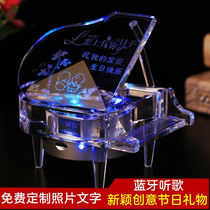 Elegant crystal piano music box music box Christmas Valentines Day gift birthday gift for girls girls