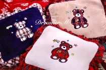 Amais Adventure Bear Dream ~ Gorgeous three-color embroidered bear milk cashmere removable and washable super soft non-static Kennel