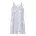 Bộ đồ ngủ vải satin chất lượng cao satin hoa nhài cotton lụa mùa hè mỏng mát đồ ngủ của phụ nữ váy ngủ nhỏ tươi mát - Đêm đầm