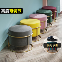 Home small chair living room coffee table dining chair Nordic light luxury small bench creative net red ins stool iron art