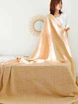 Summer office lunch break blanket Three-layer gauze towel quilt Double sleeping blanket Adult cotton blanket gauze quilt