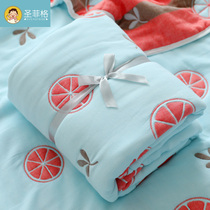 Autumn and winter baby gauze towel quilt Baby newborn children nap small blanket Spring and summer ten-layer blanket Towel quilt