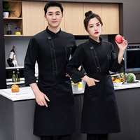 Черный лонгслив, фартук