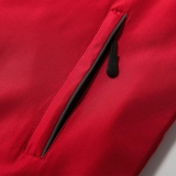 Красный флисовый светоотражающий жилет для работы, делается под заказ, с печатью вашего логотипа