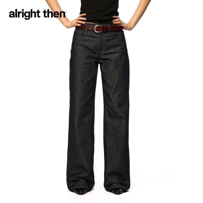Alright Then, 0039H All-Cotton Straight-Leg High-Waisted Jeans Imported from Turkey, Made from Raw Denim Alright Then, 0039H All-Cotton Straight-Leg High-Waisted Jeans Imported from Turkey, Made from Raw Denim